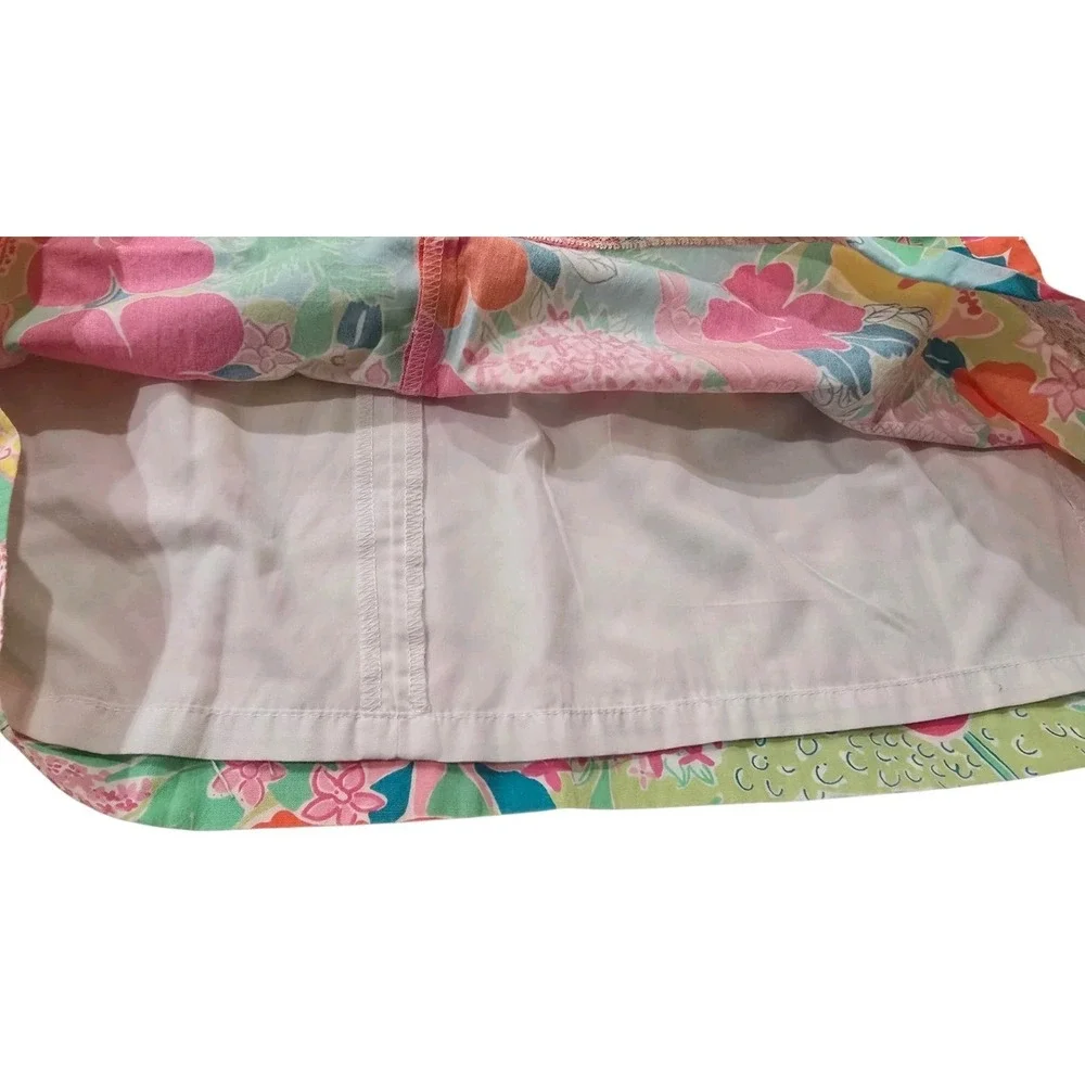 Lilly Pulitzer Lined Skirt‎ Women  Tropical Floral Print Preppy Y2K Skirt SZ 10